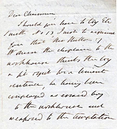 Letter from Woburn Vicar 1843